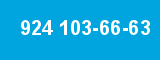 924 103-66-63 924 103-66-63